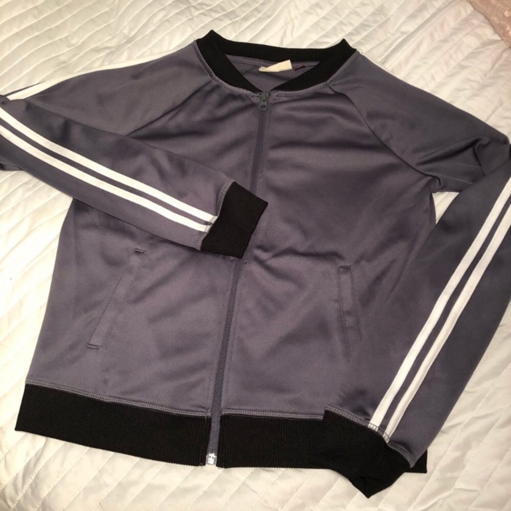 Grey Bomber Jacket - Medium